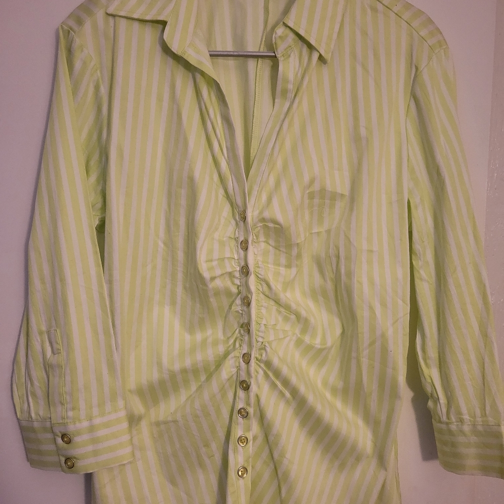 Striped button down shirt
